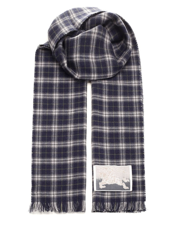 Tiny Check Pattern Wool Muffler