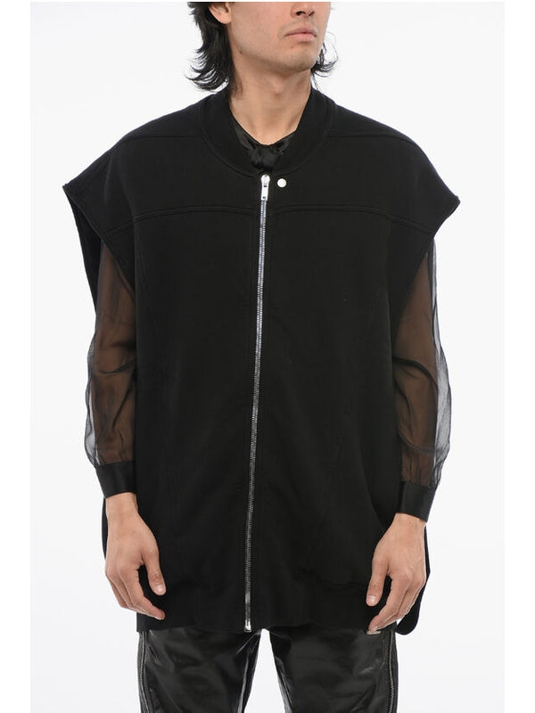 Black Oversize Cotton Vest