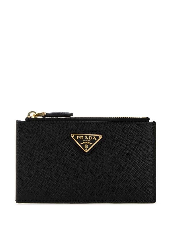 Triangle Logo Zip Card Wallet