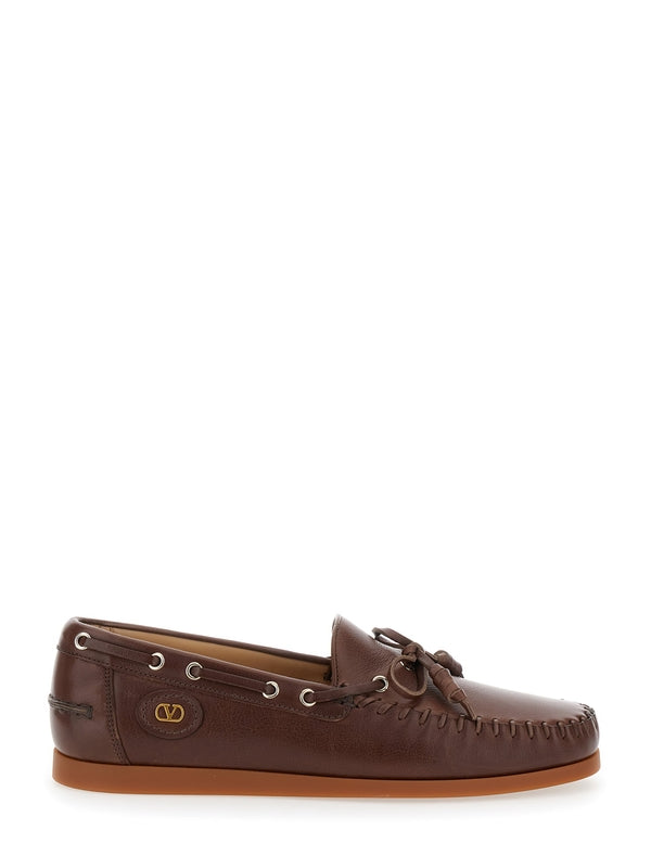 Valentino Brown Boat Shoes