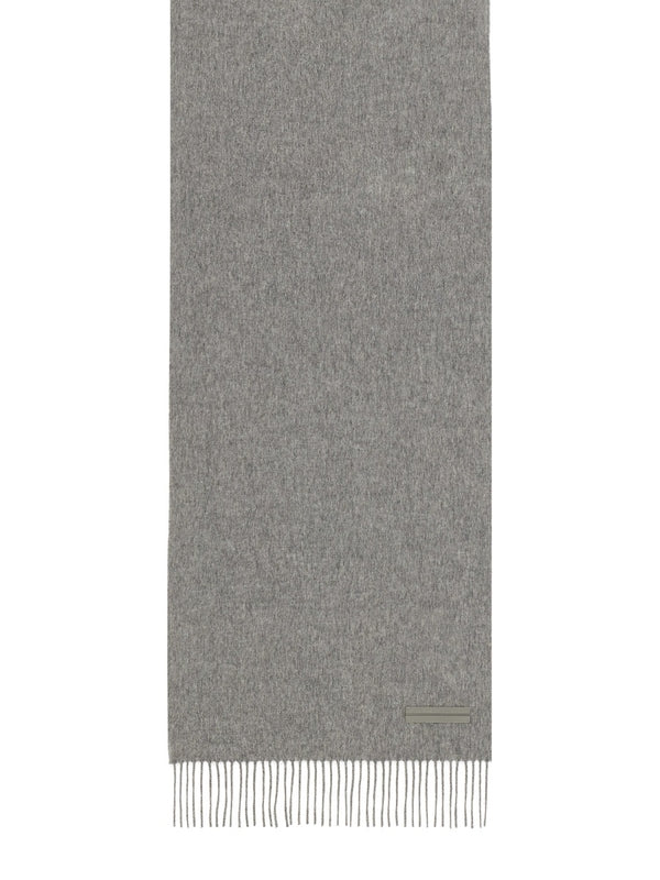 Z Zegna Grey Wool Mufflers