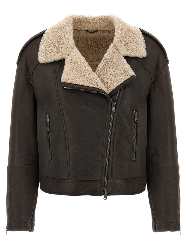 Shearling Leather Mustang
  Jacket