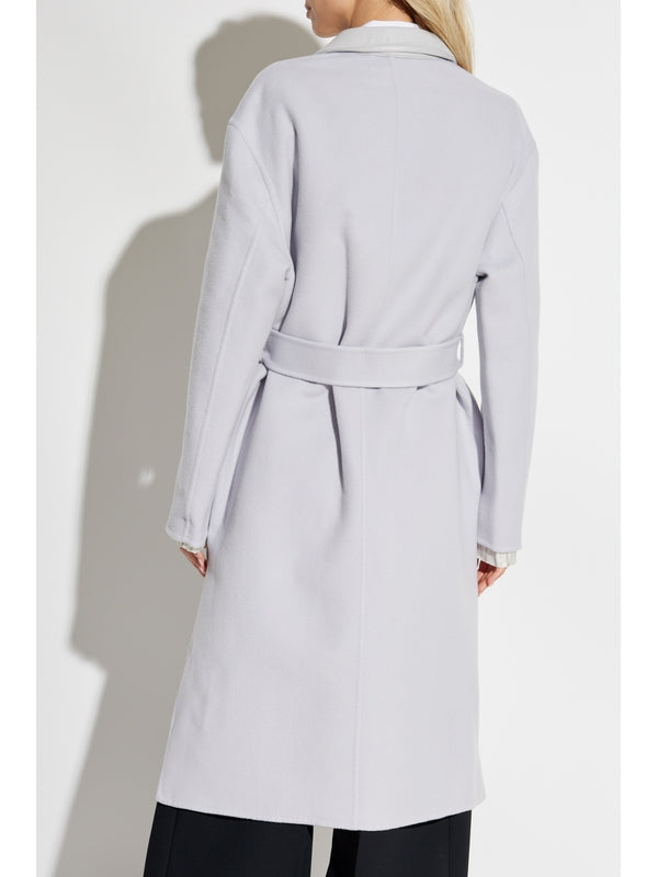 Belt Detail Single Wool Cashmere Coat