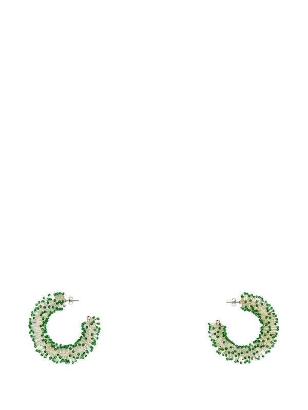 Bead-embellished Hoop Earrings