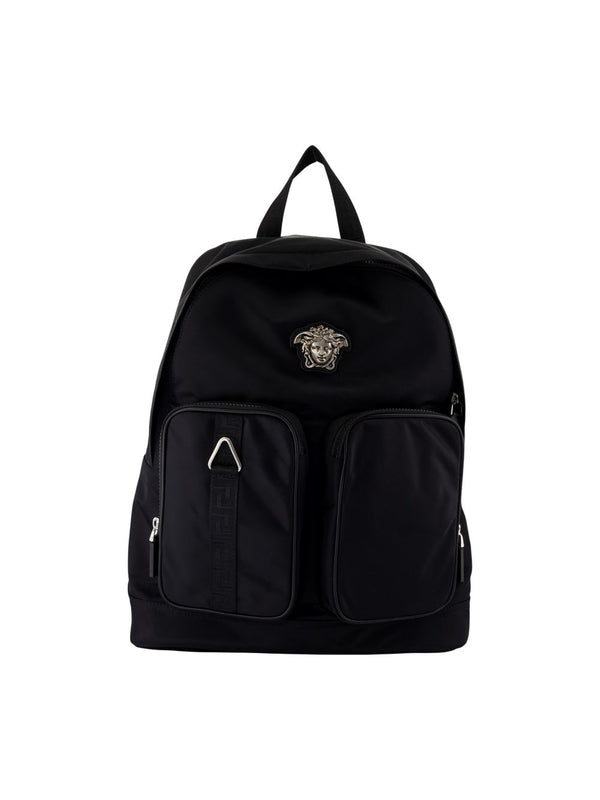 Versace Black Backpacks