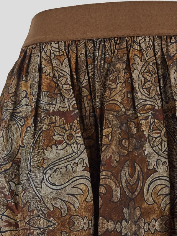 All Over Printed Banded Skirt