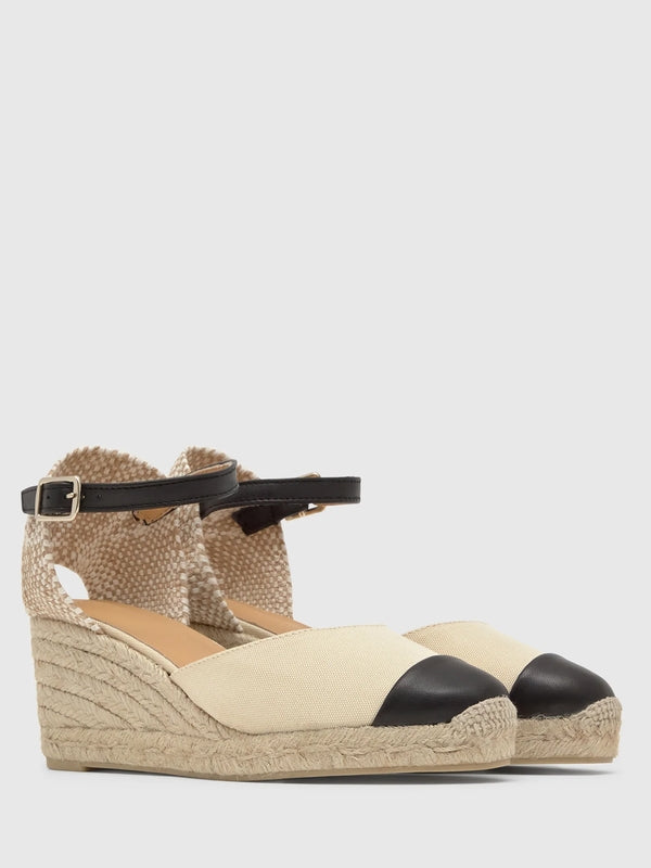 Castaner Beige Wedge Sandals