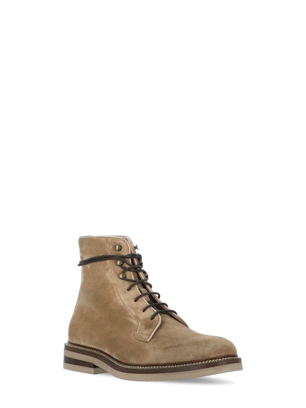 Suede Lace-Up Boots - Jente