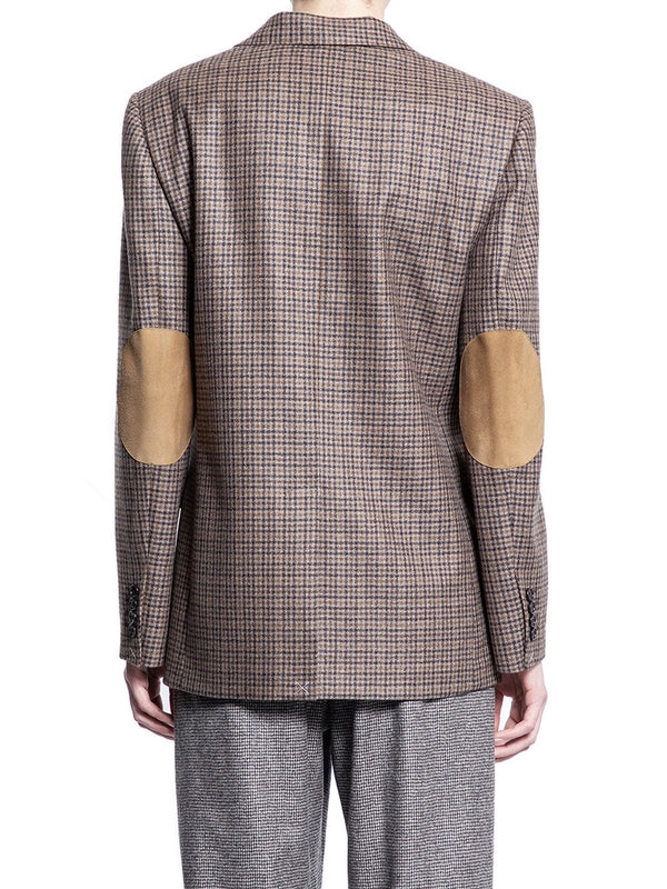 Check Pattern Cashmere Jacket