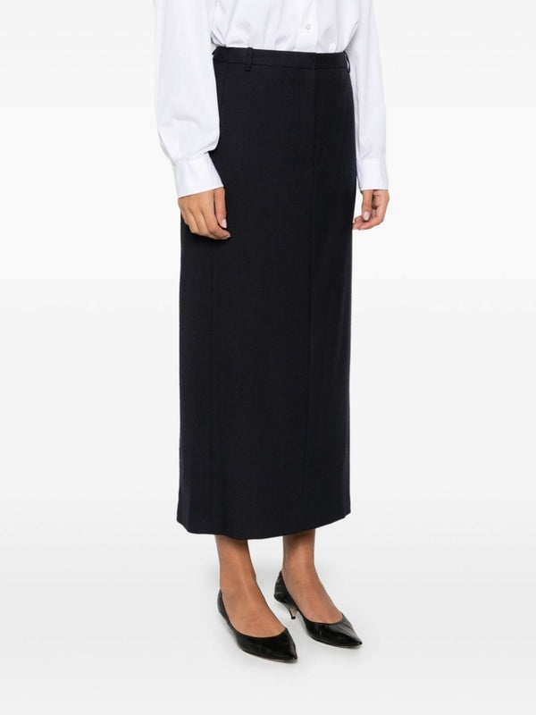 Wool Blend Midi Skirt