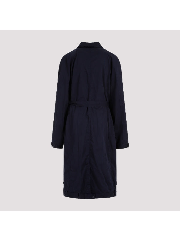 Belted Cotton Long Coat