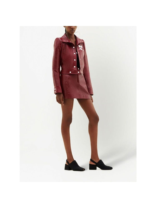 ロゴビニールミニスカート