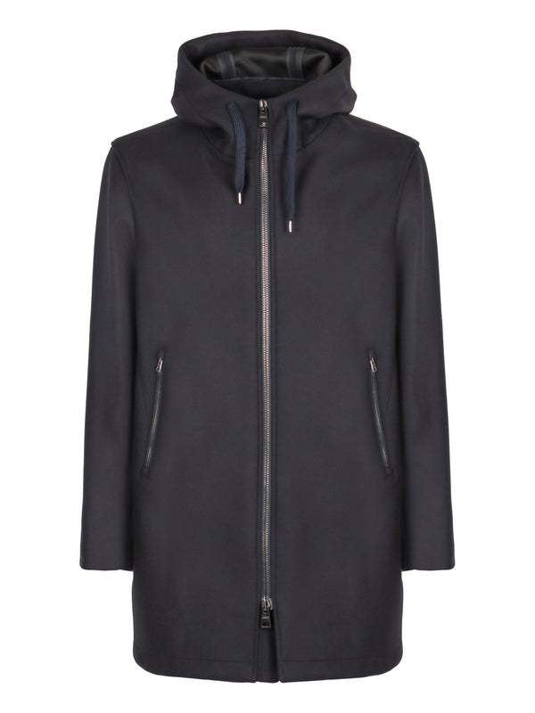 Wool Blend Hood Coat