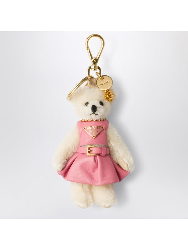 Triangle Logo Teddy Bag Keyring