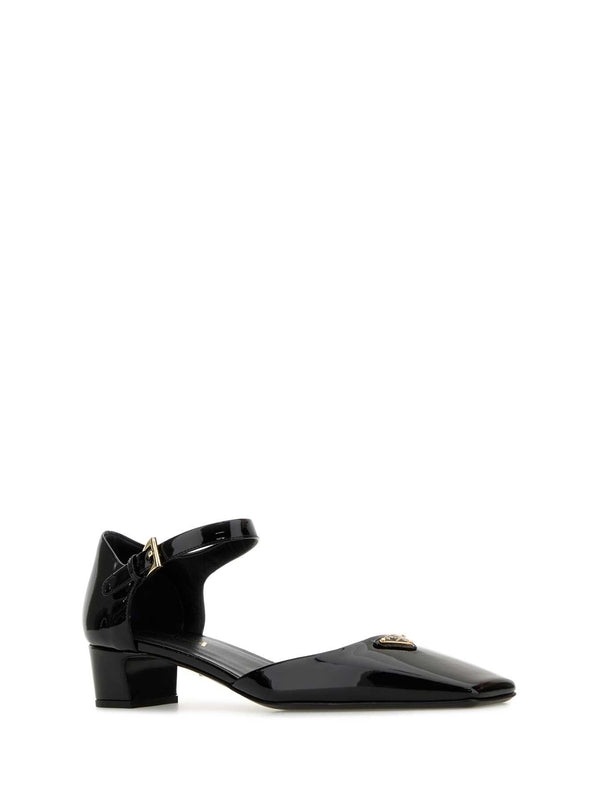 Triangle Logo Patent Sandal Heel