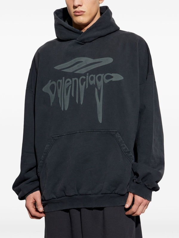 3b Liquified Logo Cotton Hoodieie