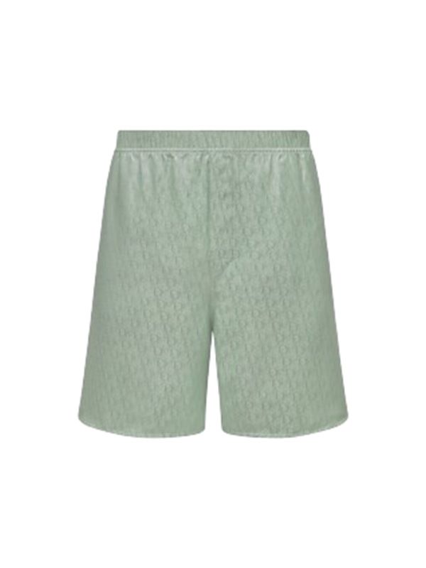 Allover Logo Silk Blend Shorts - Jente