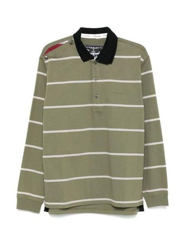 マルチパネルコットンポロシャツ