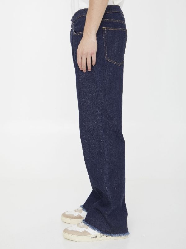 Back Logo Patch Denim Pants