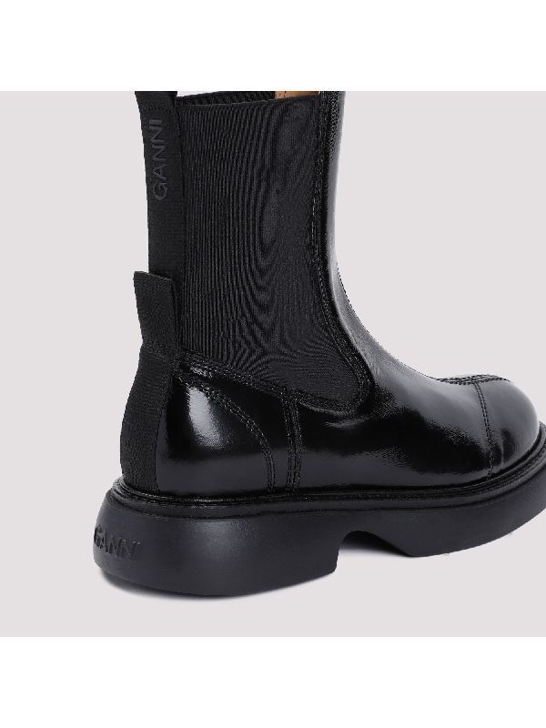 Black Leather Chelsea Boots