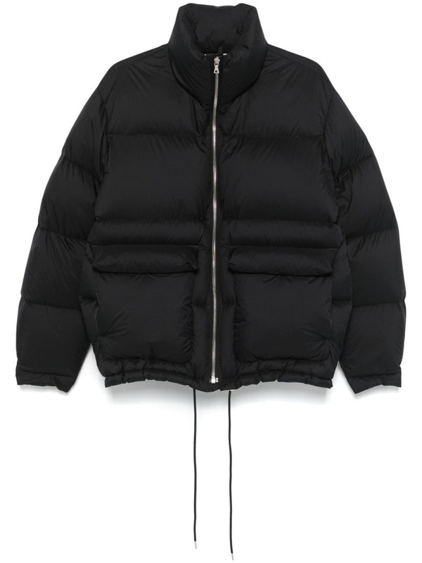 Drawstring Nylon High-neck Padded Jacket