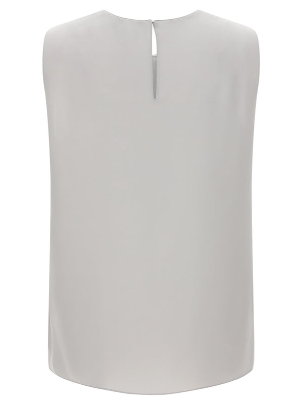 Back Button
  Silk Sleeveless Top