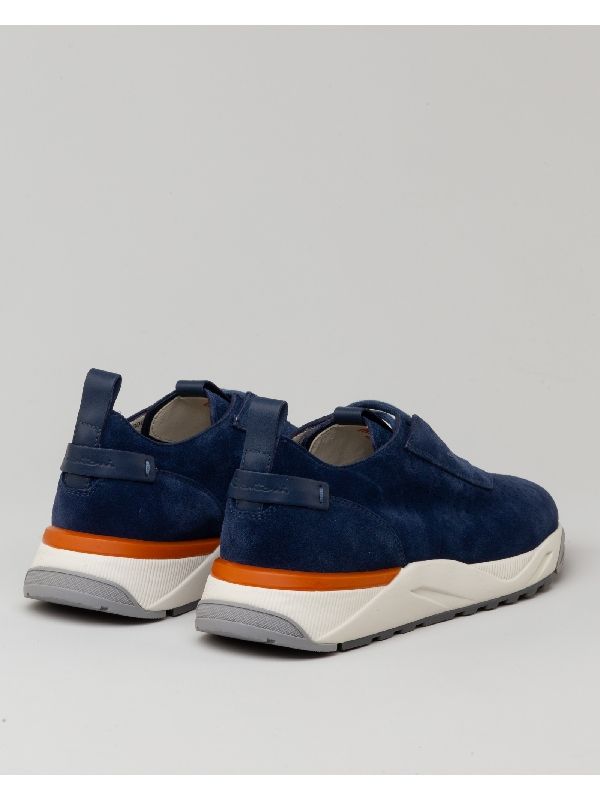 Logo Patch Suede Sneakers