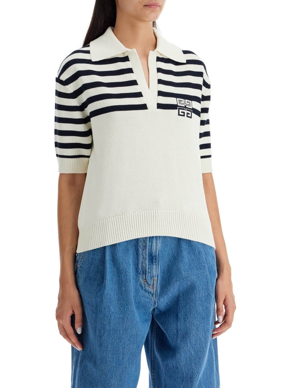 4g Stripe Short Sleeve Polo Shirt