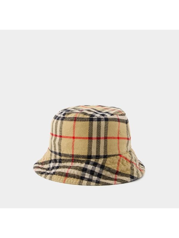 Check Cotton Bucket Hat