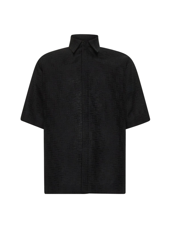 FF Logo Pattern Linen Cotton Shirt