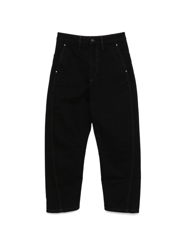 Twist Cropped Denim Pants