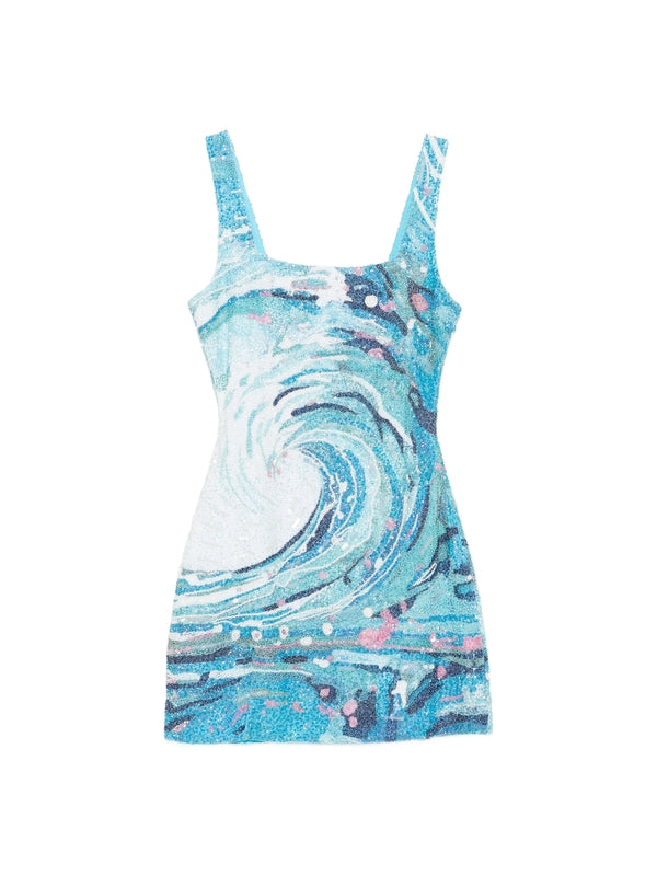 Staud Blue Mini Dress