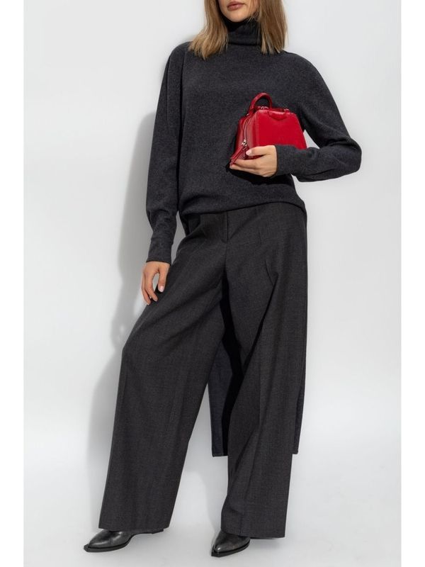 Wide Wool Tailored Pants