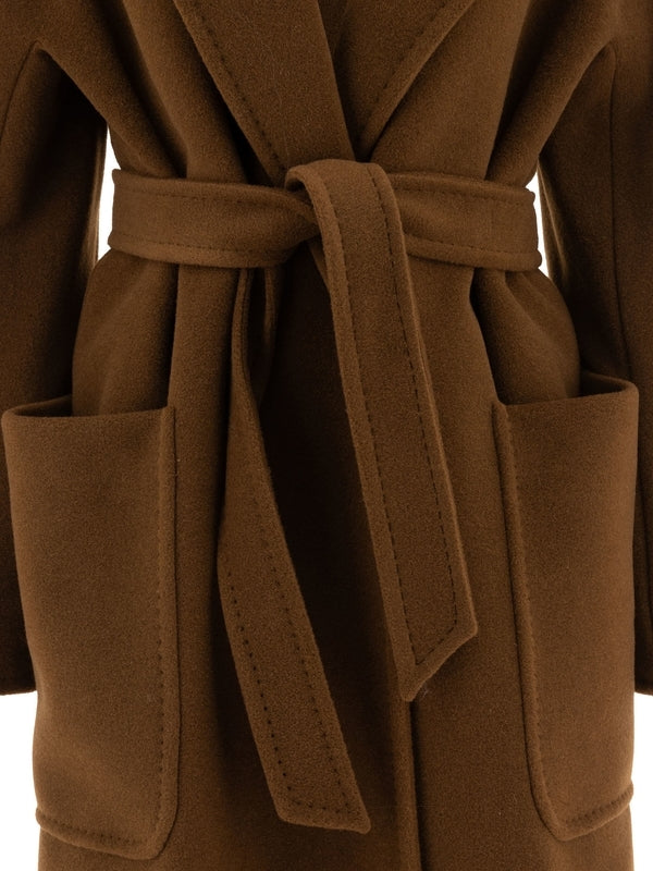 Actual Belted Camel Wool Coat