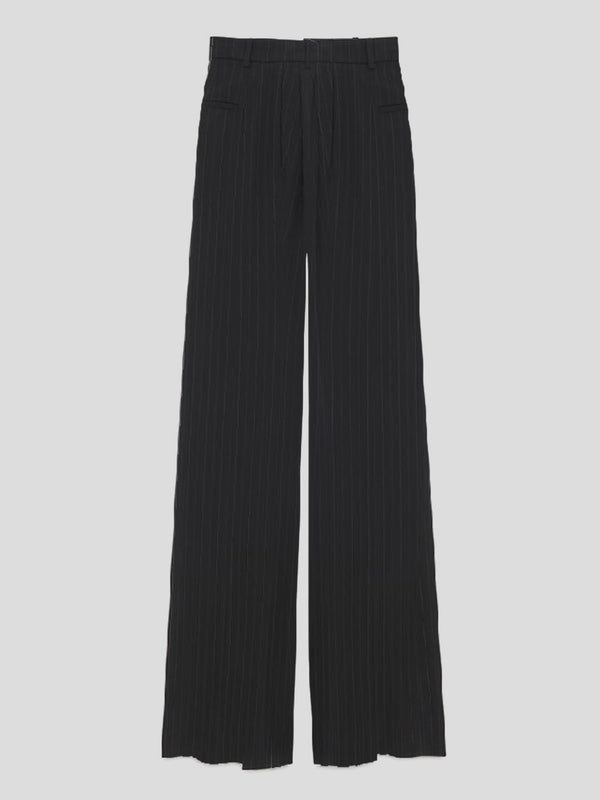 Wool Blend Stripe Pants