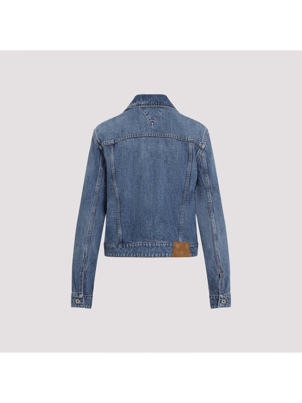 Back Logo Patch Denim Trucker Jacket