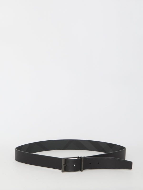 Check Reversible Leather Belt