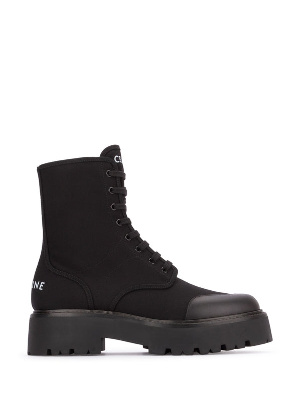 Celine Black Lace-Up Boots