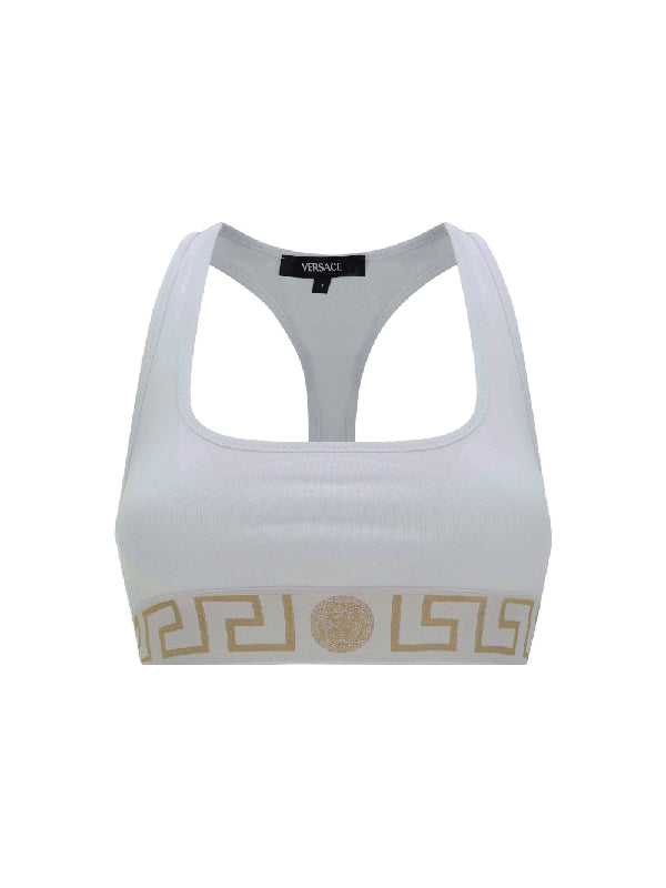 Greca Logo Banding Sports Bra Top