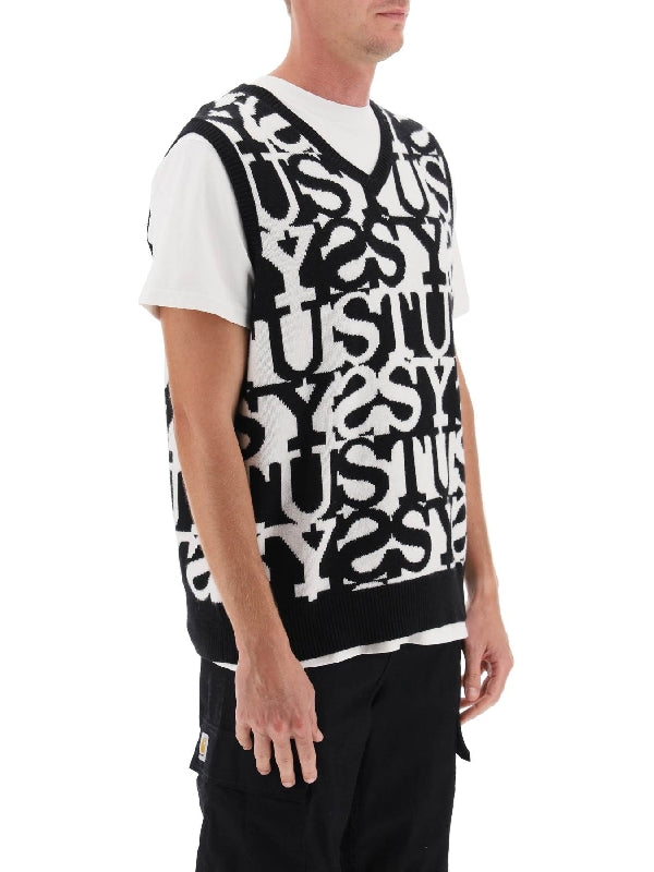 Stacked Logo Knit Vest