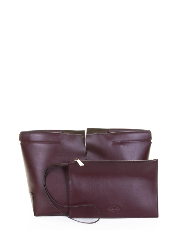 Tod'S Burgundy Tote Bags