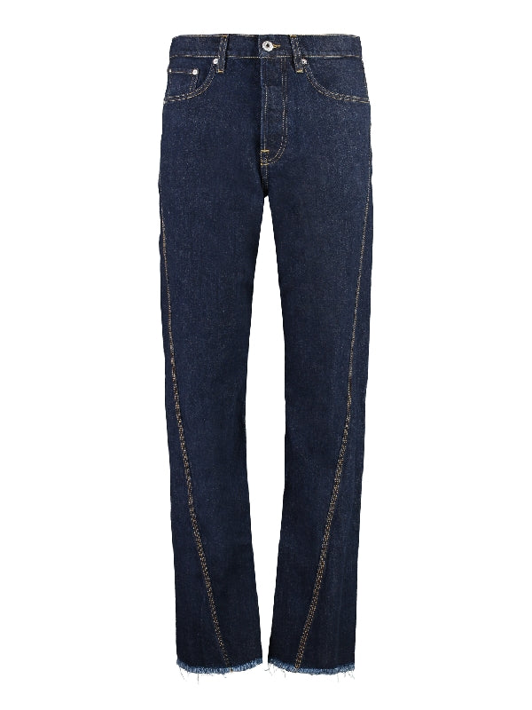 Twist denim pants