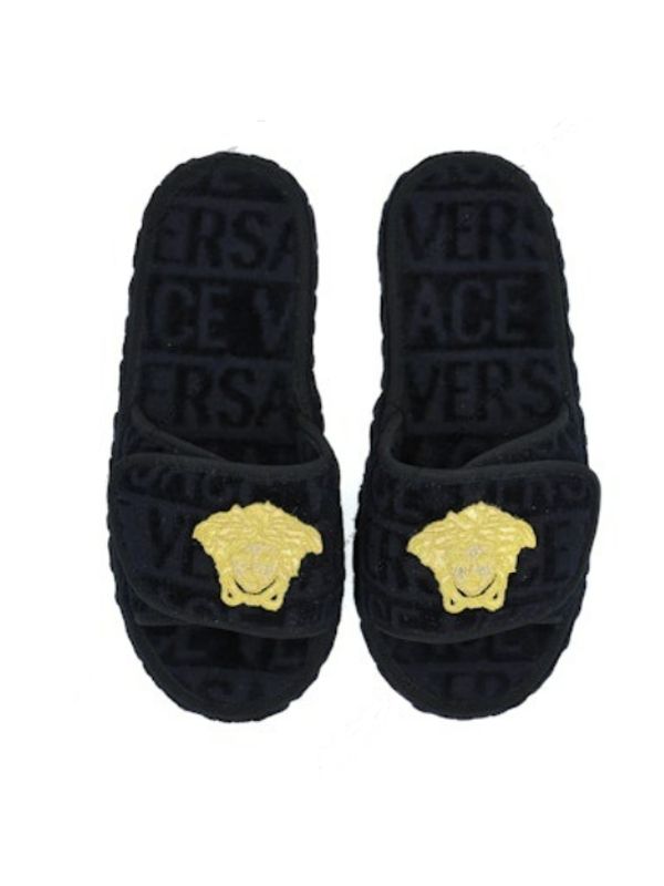Versace Black Slides