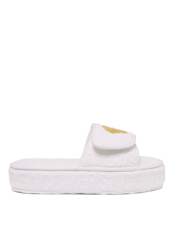 Versace White Slides