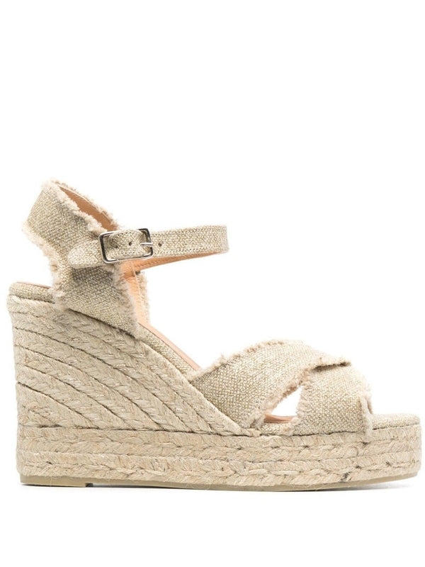 Beige Wedge Sandals