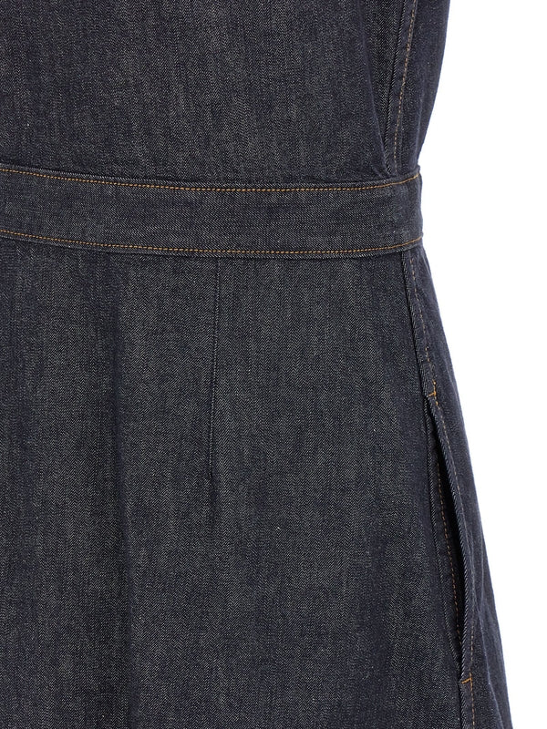 Wrap Denim
  Midi Dress