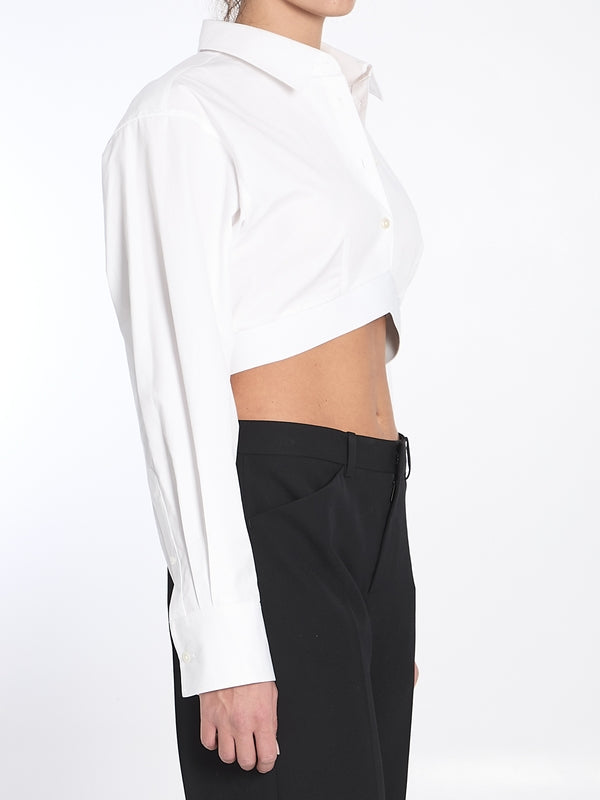 Crossover Logo Band Crop Shirt