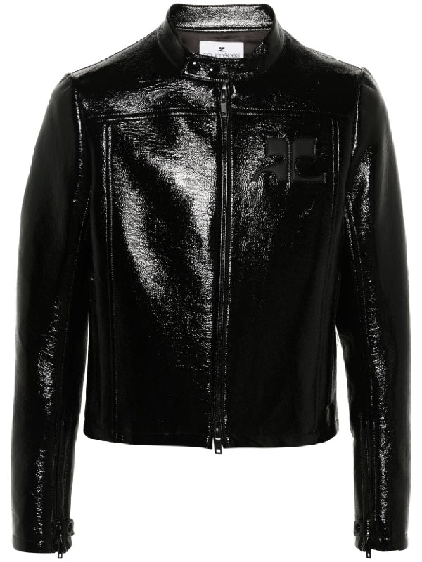 Iconic Vinyl Biker Jacket