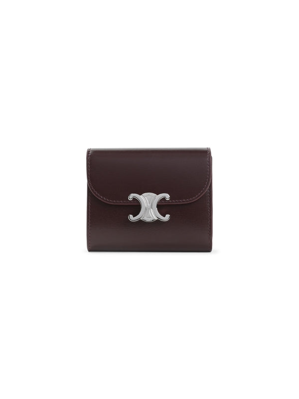 Triomphe Logo Leather Compact Wallet
