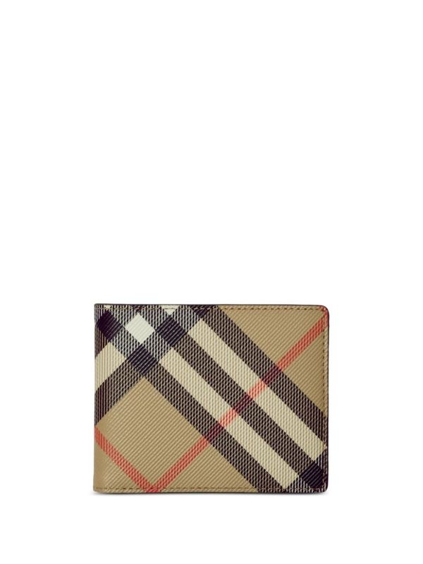 Check Pattern Bi-Fold Wallet